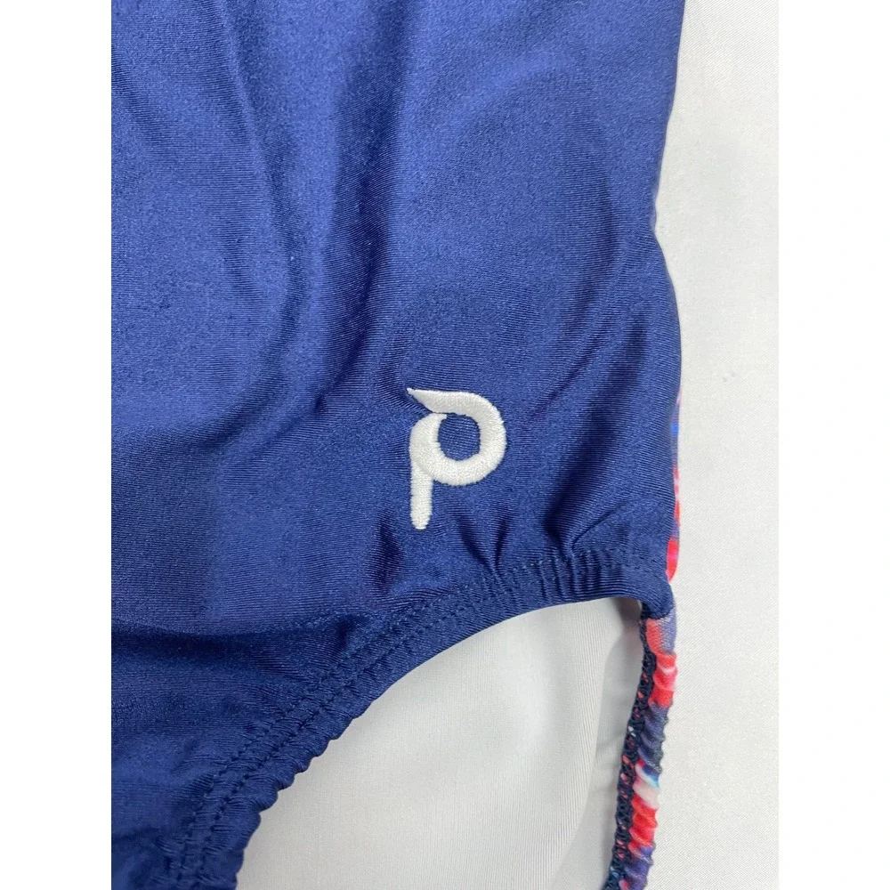 Plum Leotard CS Girl Small Blue Red Tie Dye Gymnastics Dance‎ Gymnasts Patriotic